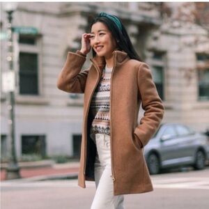 J. Crew Camel Wool Blend Coat